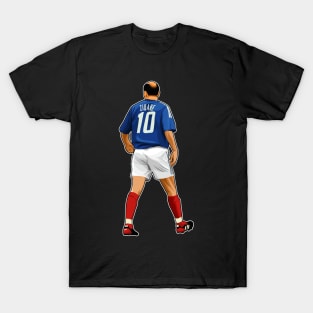 Zinedine Zidane #10 France Captain 1998 T-Shirt